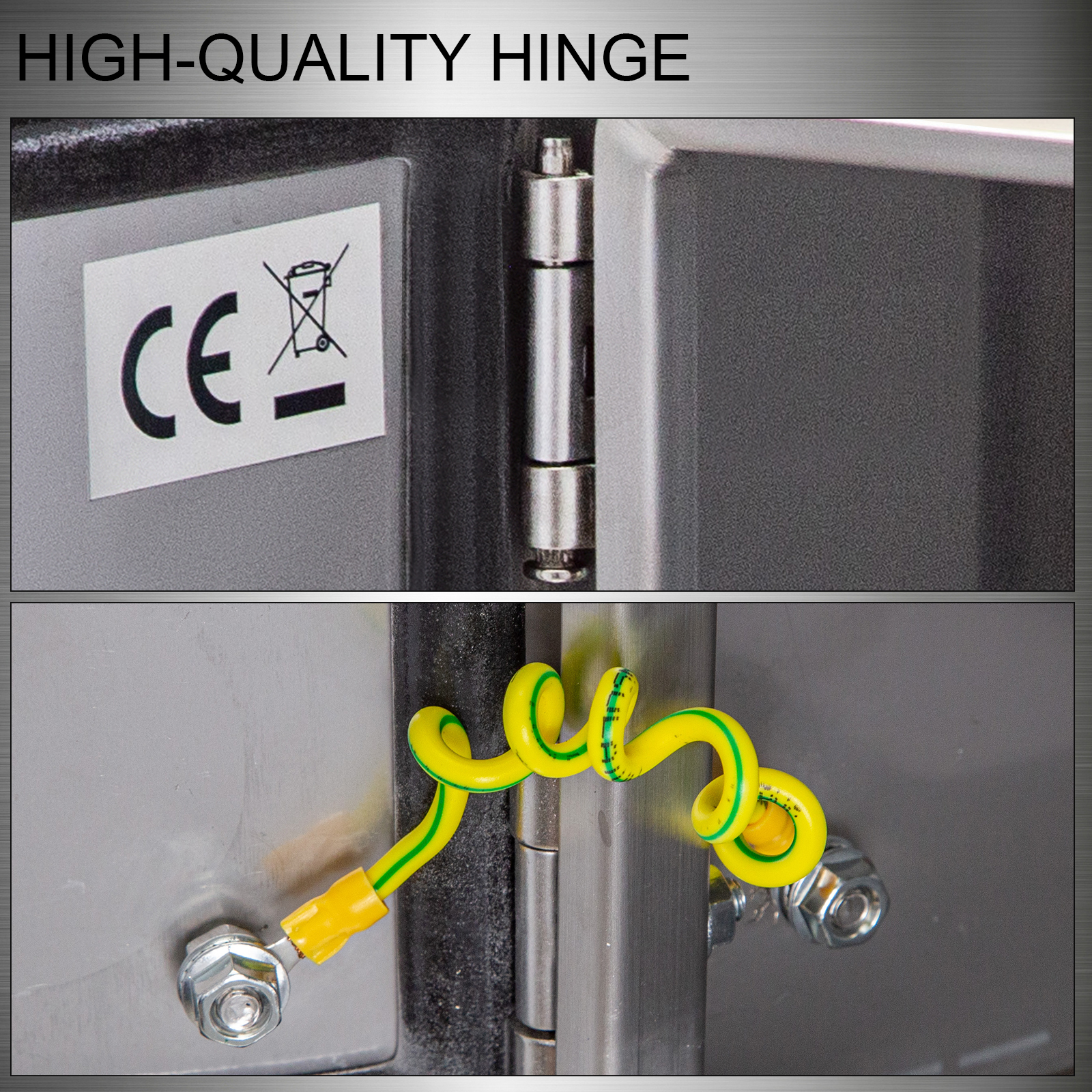 high-quality hinge on VEVOR nema stainless steel enclosure with ce marking.