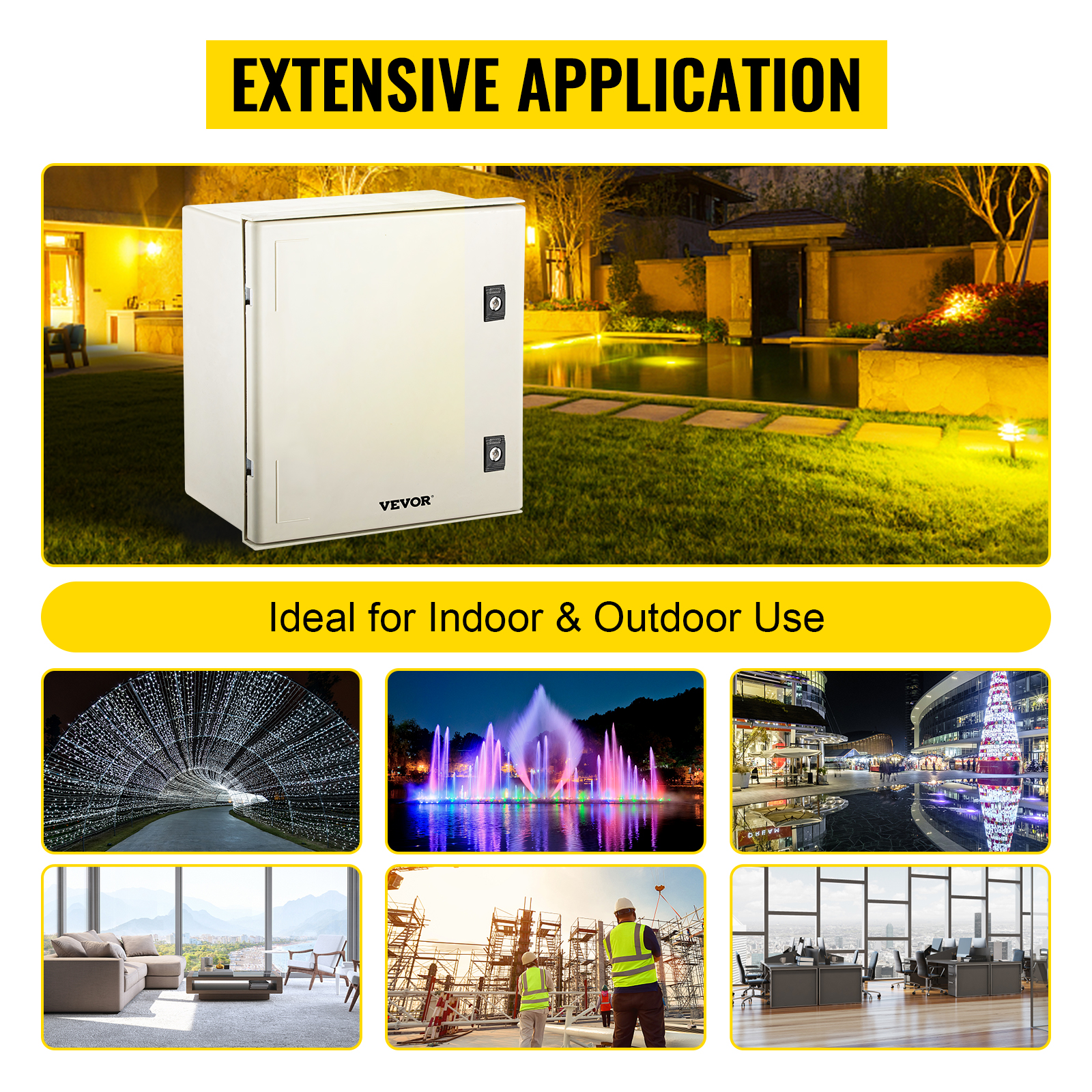 VEVOR nema 4x electrical enclosure for indoor and outdoor use applications.