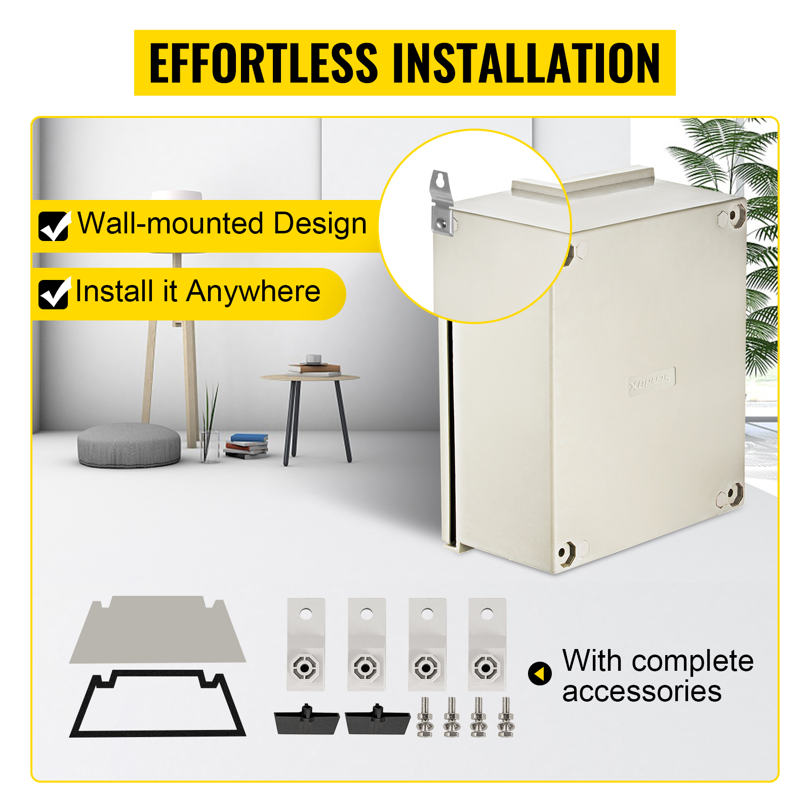 VEVOR nema enclosure with effortless wall-mounted installation and complete accessories.