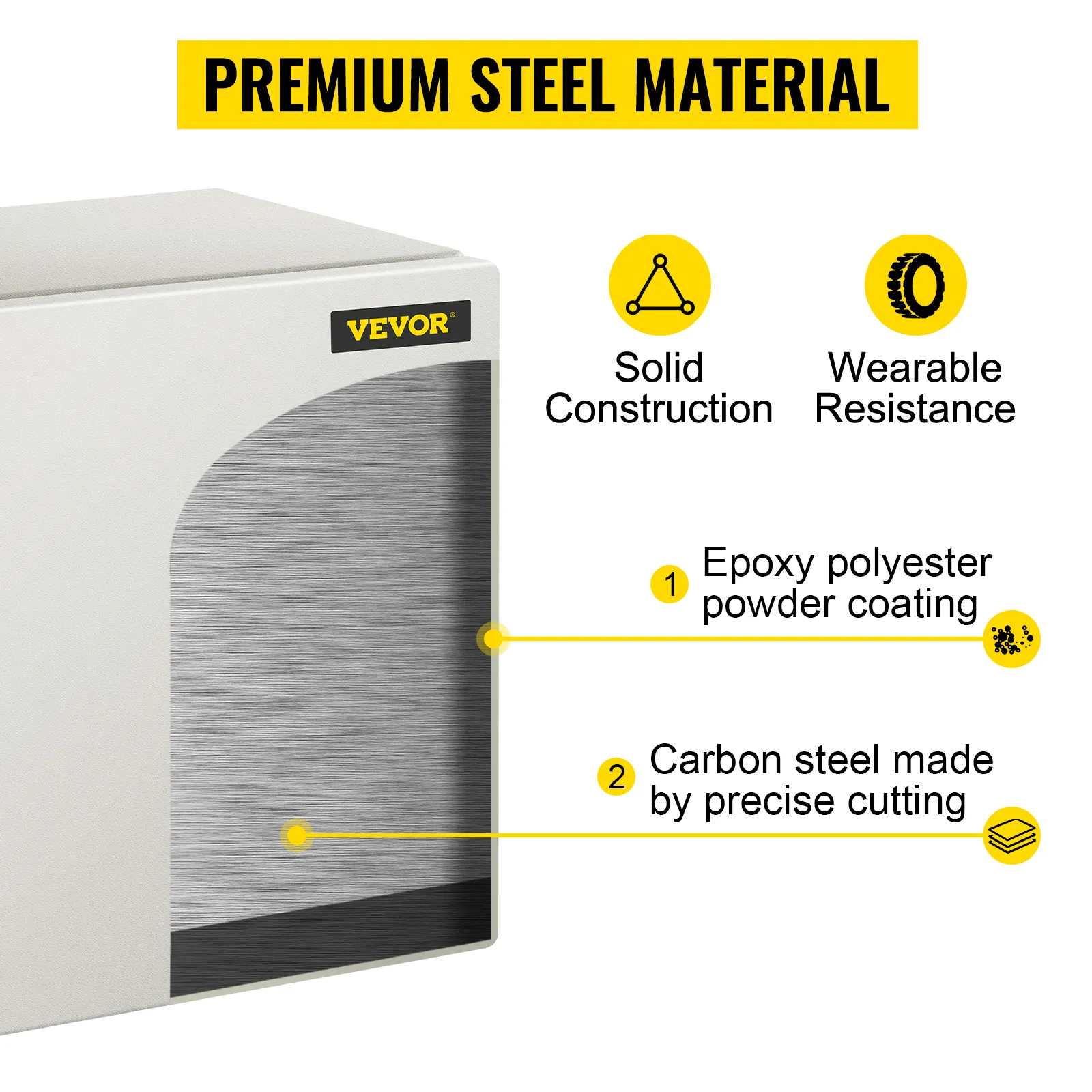 VEVOR nema steel enclosure with epoxy polyester coating and carbon steel construction