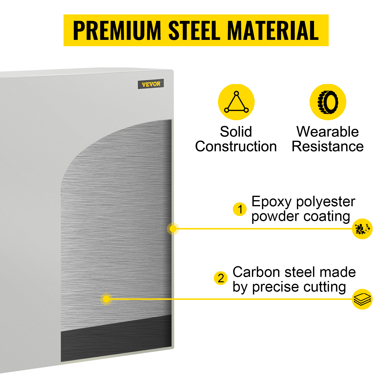 VEVOR nema steel enclosure with solid construction and wearable resistance.