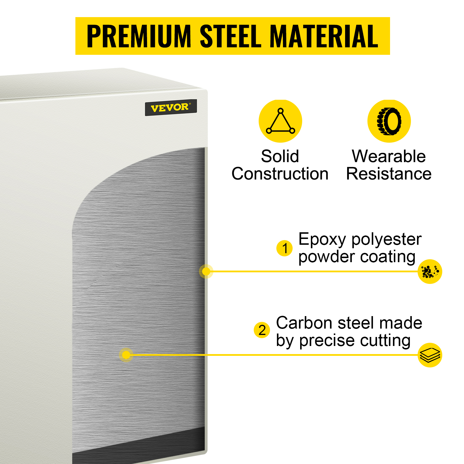 VEVOR nema 4x steel electrical enclosure with solid construction and wear resistance.