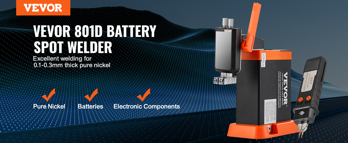 VEVOR battery spot welder 801d, ideal for welding pure nickel, batteries, electronic components.
