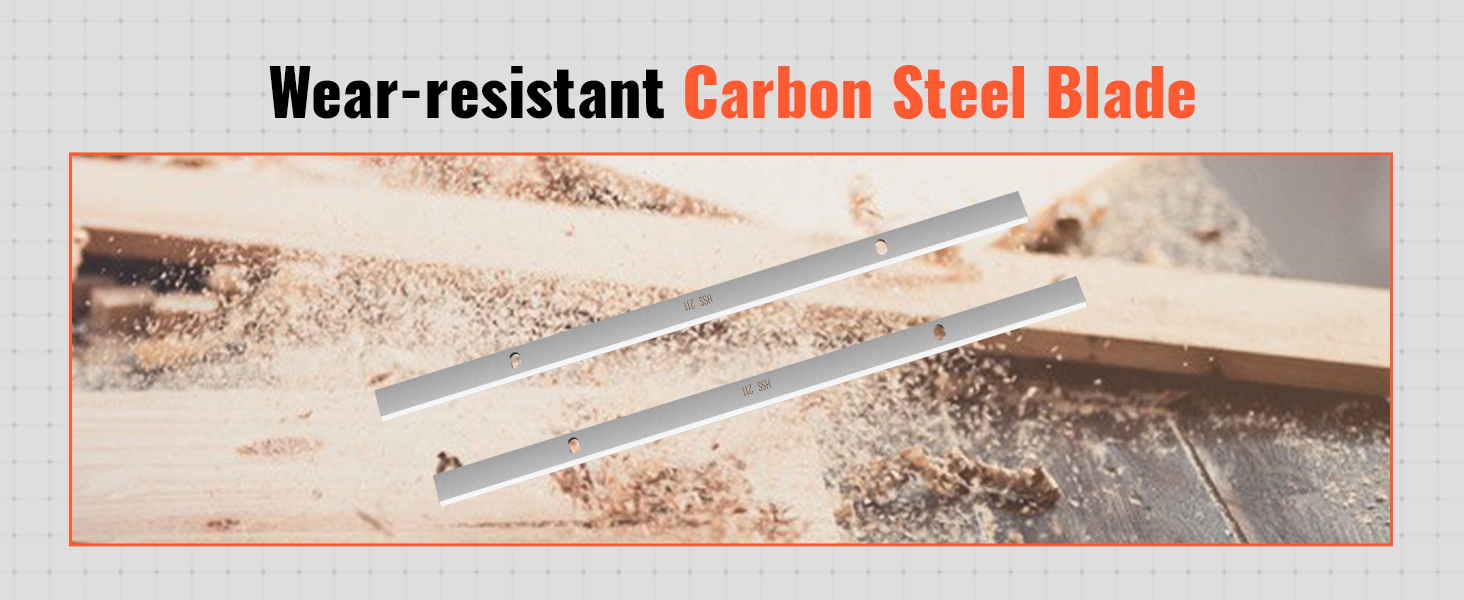 dėvėjimuisi atsparios anglies plieno ašmenys, skirti VEVOR storis obliumi.