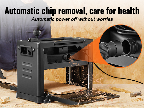 VEVOR storis obliumi su automatine drožlių šalinimo, prijungti prie dulkių gaudytuvas, didesnio efektyvumo.