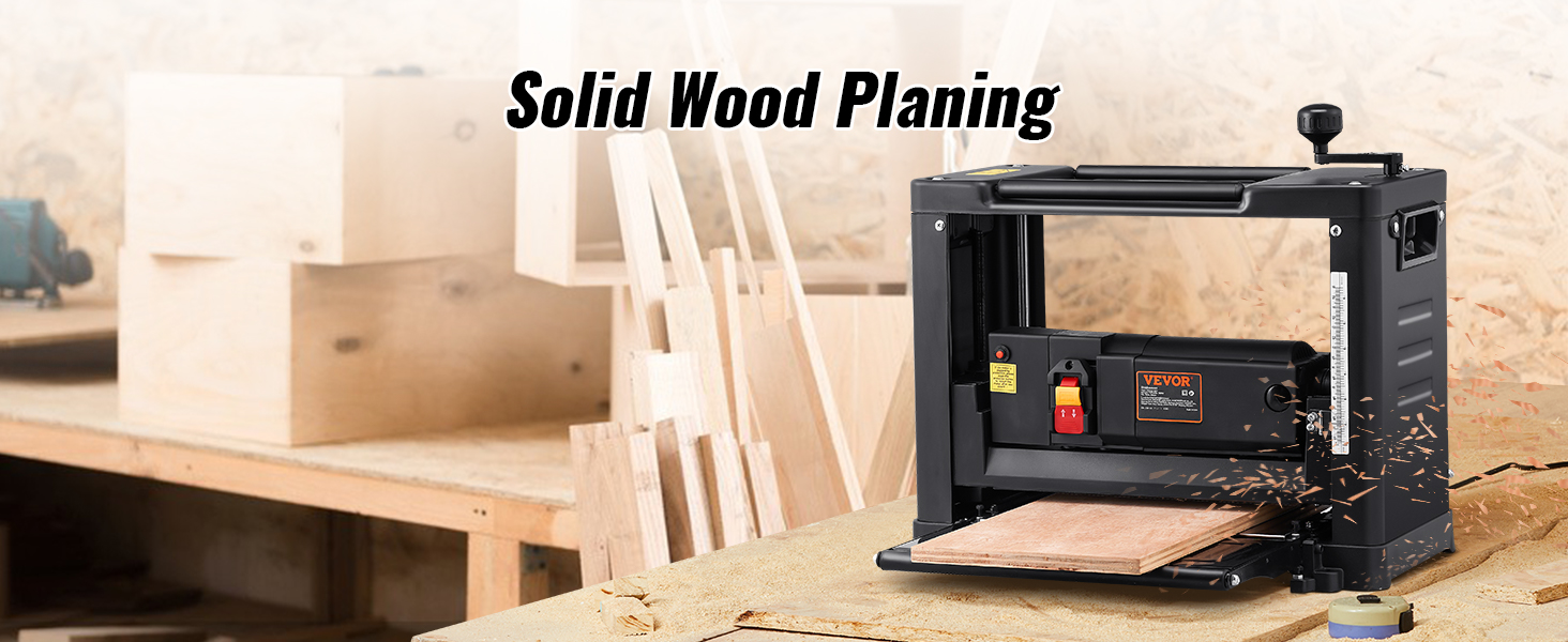 VEVOR storis obliumi dirbtuvių lyginamoji medžio masyvo su medžio drožlės, plaukioja aplink.