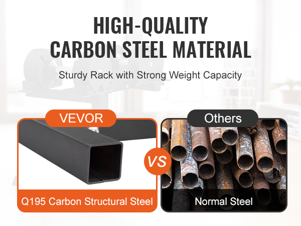 sturdy VEVOR dumbbell stand with high-quality carbon steel and strong weight capacity over 300 lbs.
