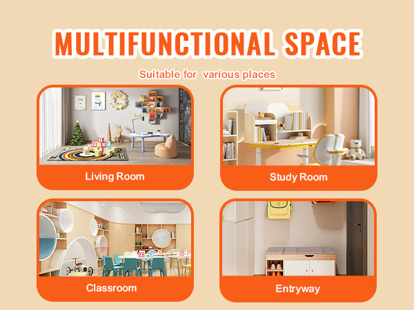 multifunctional VEVOR storage shelf for living room, study room, classroom, and entryway organization.