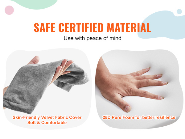 safe certified material, velvet fabric cover, soft and comfortable, 25d pure foam, VEVOR play couch.