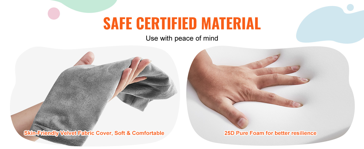 safe certified material, velvet fabric cover, soft and comfortable, 25d pure foam, VEVOR play couch.