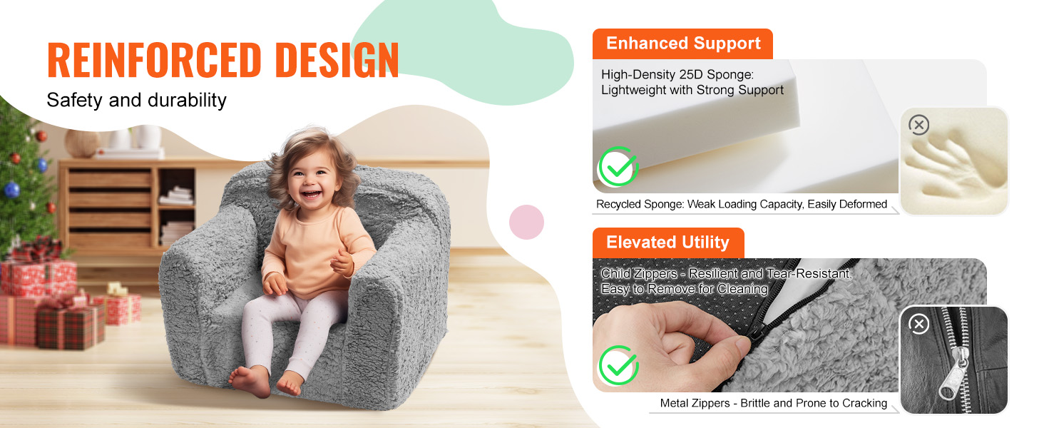 VEVOR kids armchair with reinforced design, enhanced support, and elevated utility for safety and durability.