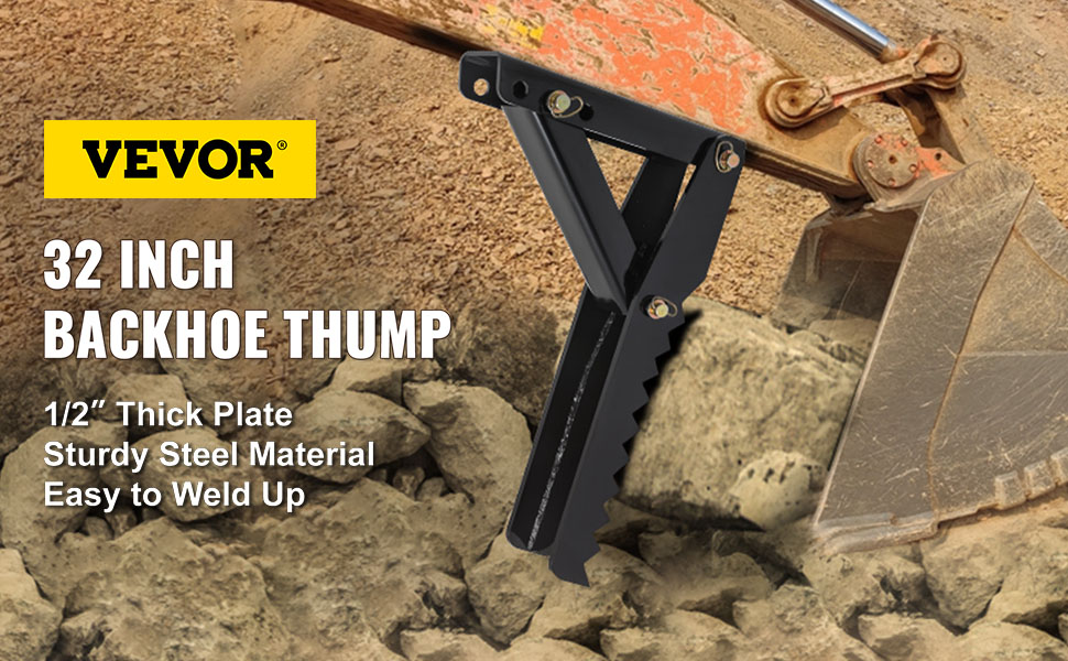 VEVOR excavator thumb attachment – 32-inch backhoe thumb, sturdy steel, easy to weld.