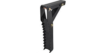 VEVOR excavator thumb attachment with serrated edges and bolt-on design.