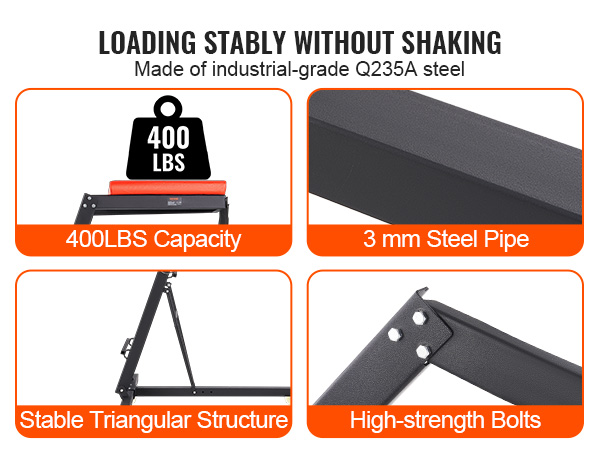 mechanic using VEVOR automotive creeper with 400 lbs capacity and stable triangular structure.