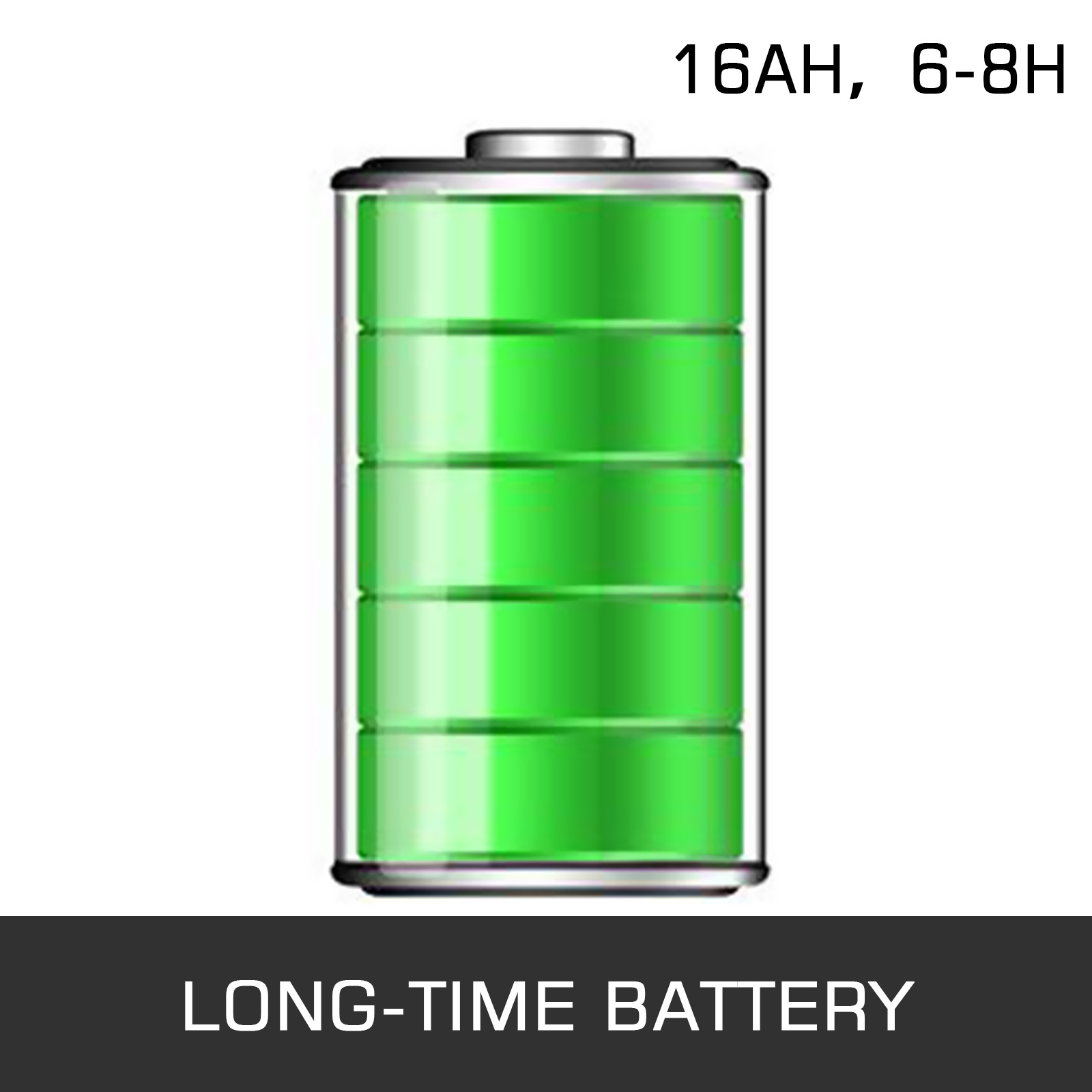 VEVOR portable tennis ball machine long-lasting battery, 16ah, 6-8h charge.