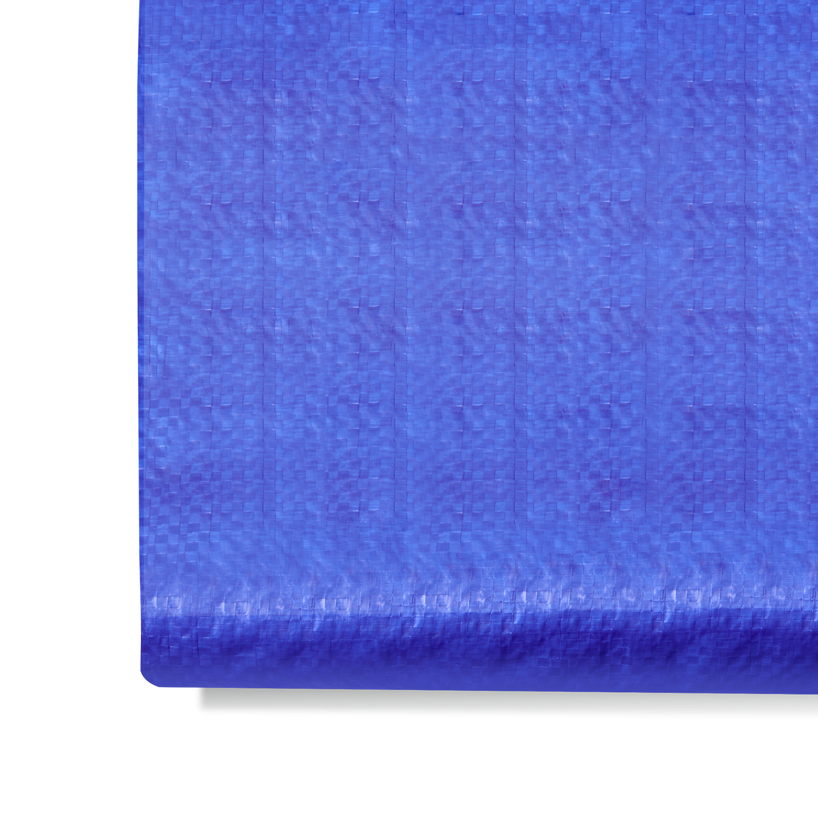 blue VEVOR waterproof tarp rolled out, showcasing textured surface and durable material.