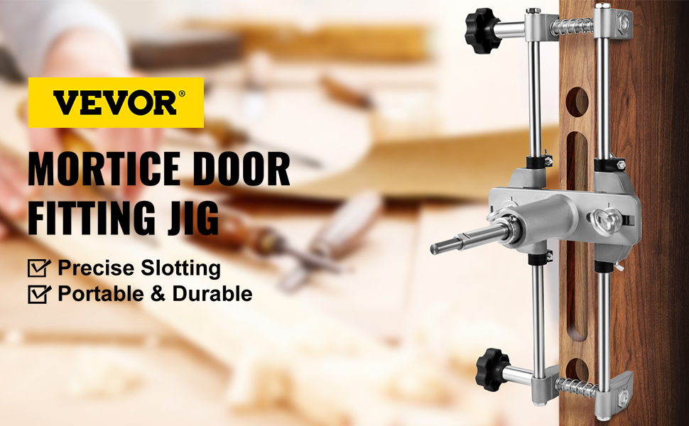 VEVOR door lock mortiser kit for precise slotting, portable and durable.