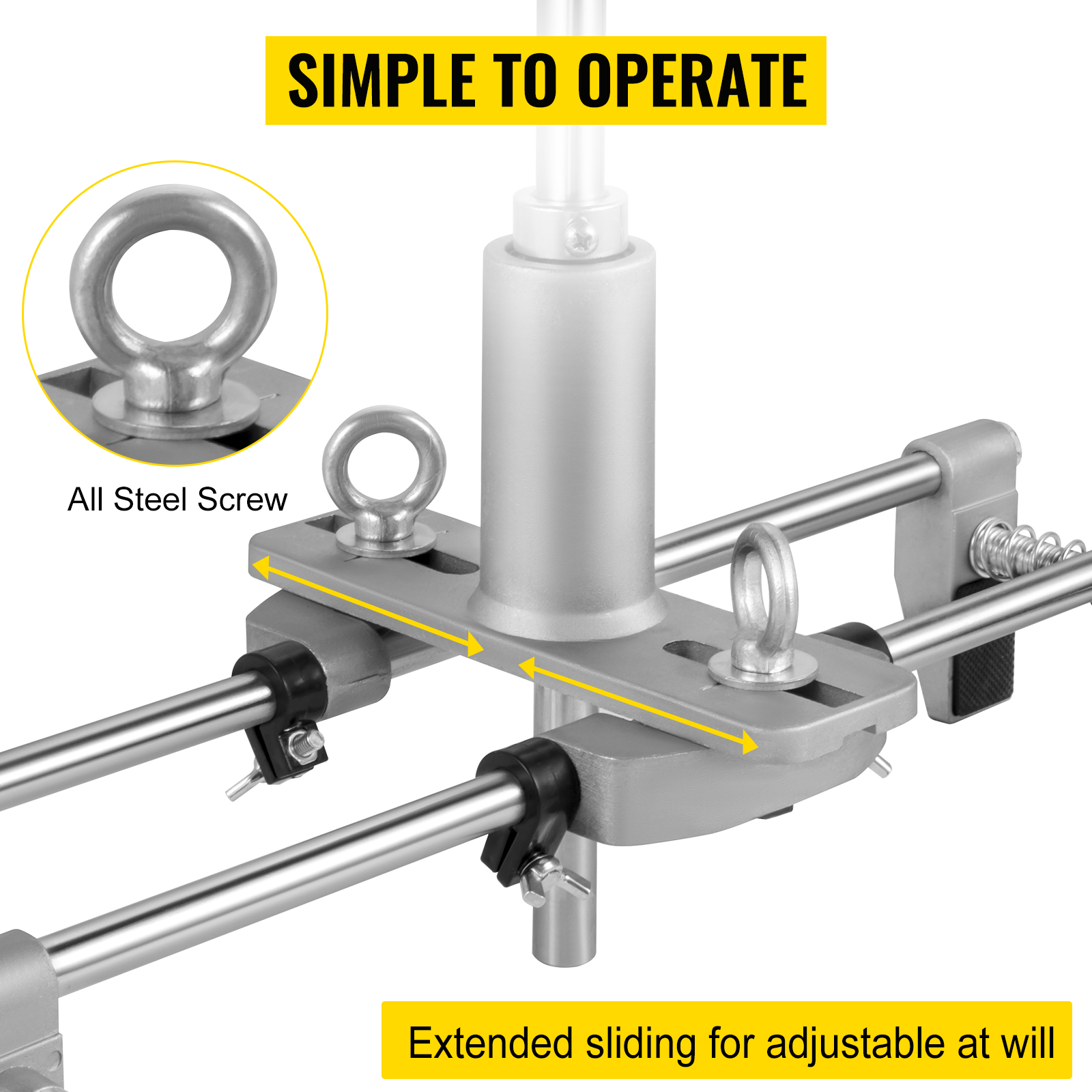 VEVOR door lock mortiser kit with steel screws and adjustable sliding mechanism.