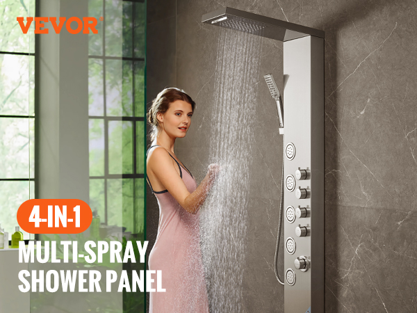 VEVOR 4-in-1 multi-spray shower panel system for comfortable and stress-free showering.