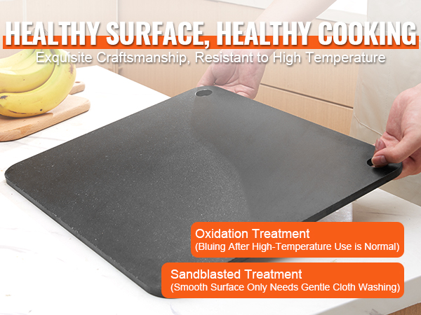 VEVOR pizza steel for healthy cooking, exquisite craftsmanship, high-temperature resistant surface