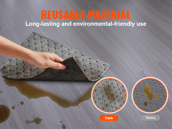 showcasing superior durability and environmental friendliness compared to competitors. VEVOR universal spill kit.