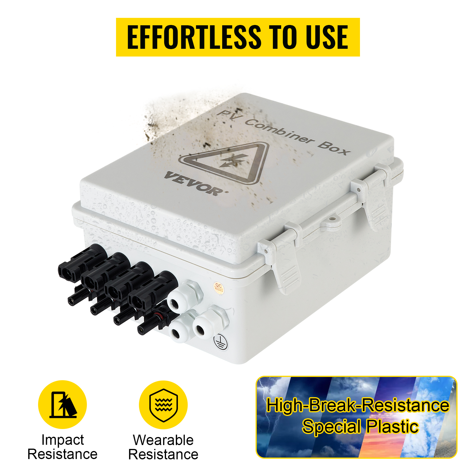 VEVOR pv combiner box, impact and wearable resistance, effortless to use.