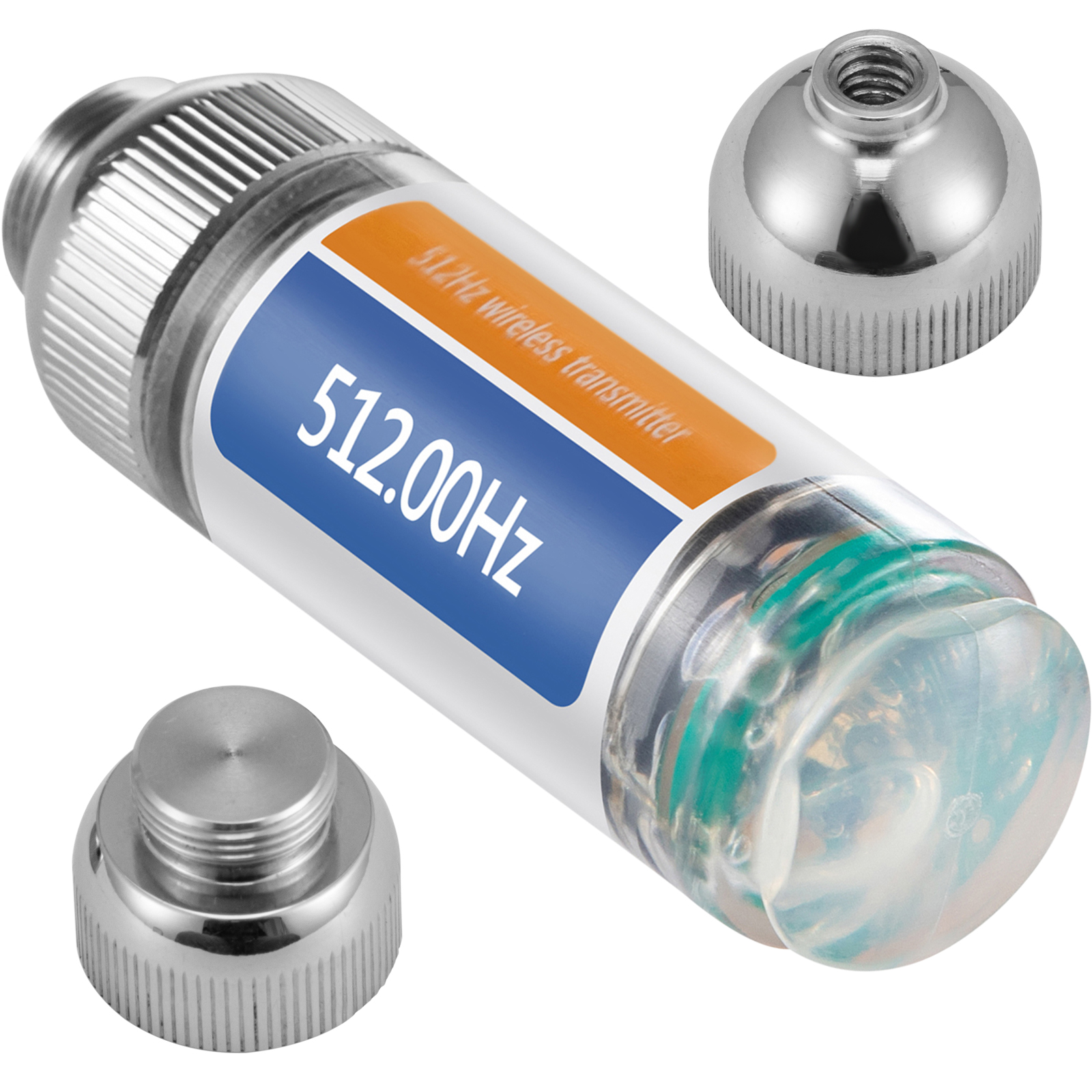 VEVOR drain locator with 512.00hz wireless transmitter and detachable caps.