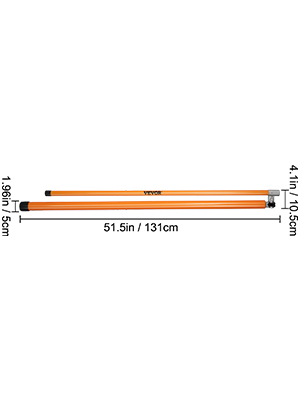 orange VEVOR truck height measuring stick, 51.5 inches collapsed length.