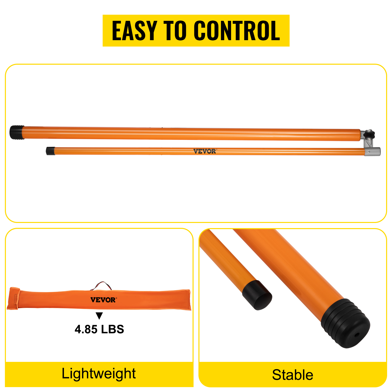 VEVOR truck height measuring stick, lightweight, stable, and easy to control.