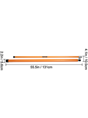 VEVOR load height measuring stick, 55.5in orange stick with black markings.