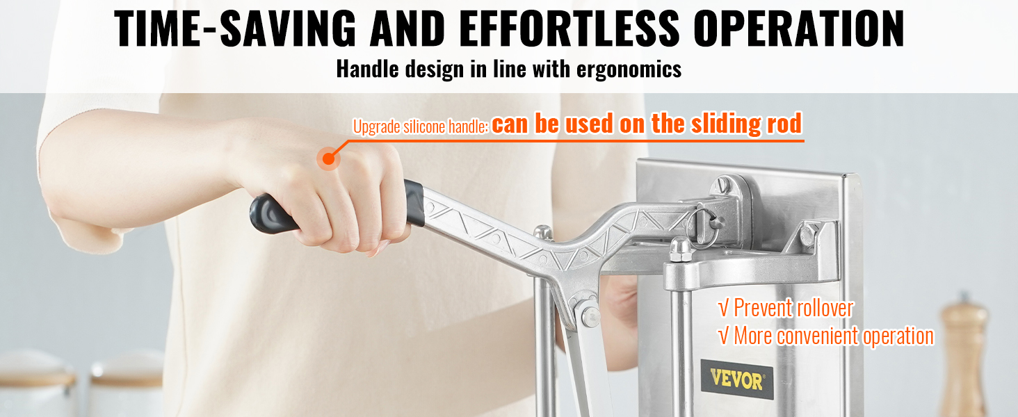 person using VEVOR french fry cutter with ergonomic handle for effortless operation.