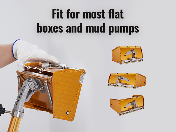 Ручка для плоских коробок из гипсокартона VEVOR для установки плоских коробок и буровых насосов, оранжевый инструмент с металлическими вставками