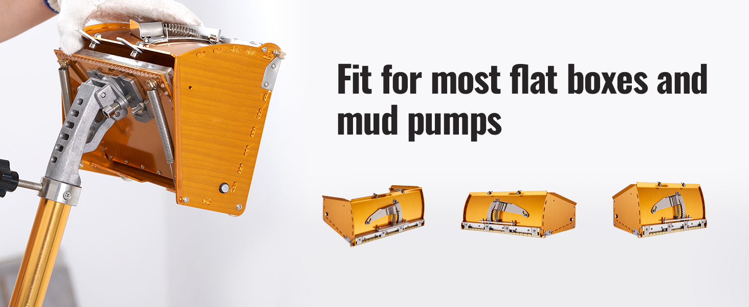 Ручка для плоских коробок из гипсокартона VEVOR для установки плоских коробок и буровых насосов, оранжевый инструмент с металлическими вставками