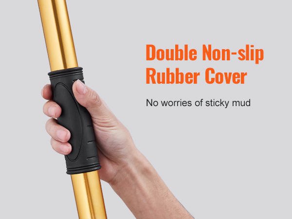 рука сжимает плоскую ручку коробки из гипсокартона golden VEVOR с двойным нескользящим резиновым покрытием.