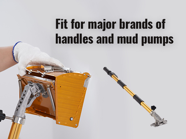 VEVOR drywall flat box with compatible handle and mud pump.