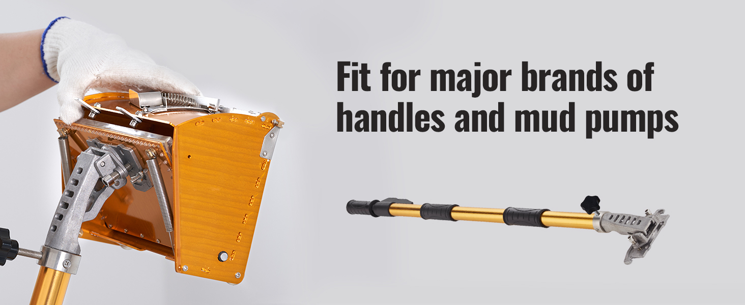 VEVOR drywall flat box with compatible handle and mud pump.