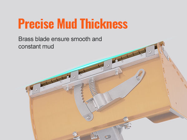 VEVOR drywall flat box with brass blade for precise mud thickness and smooth application.