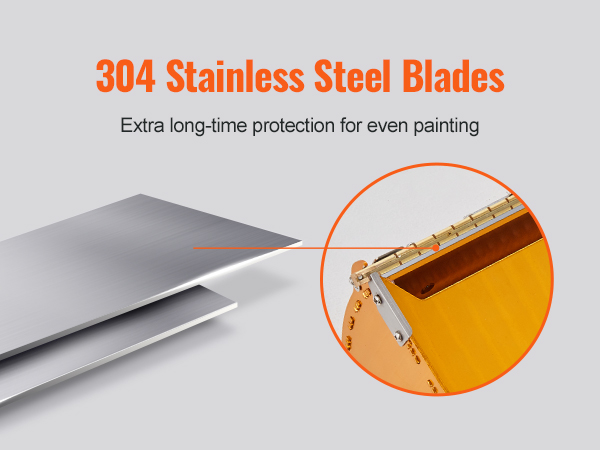 304 stainless steel blades of VEVOR drywall flat box for even painting and long-time protection.