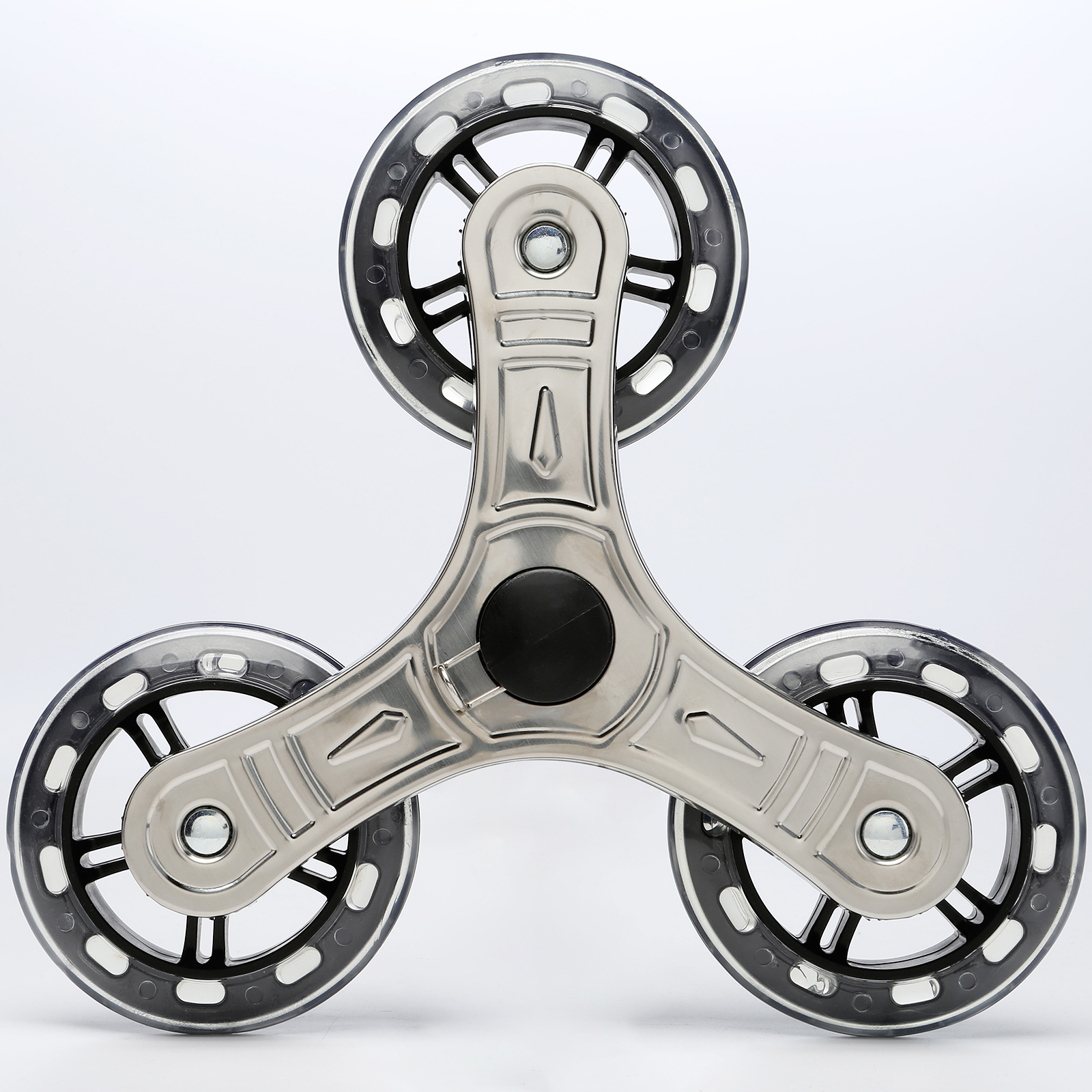 VEVOR stair climbing cart wheel assembly with three rotatable wheels in metallic finish.