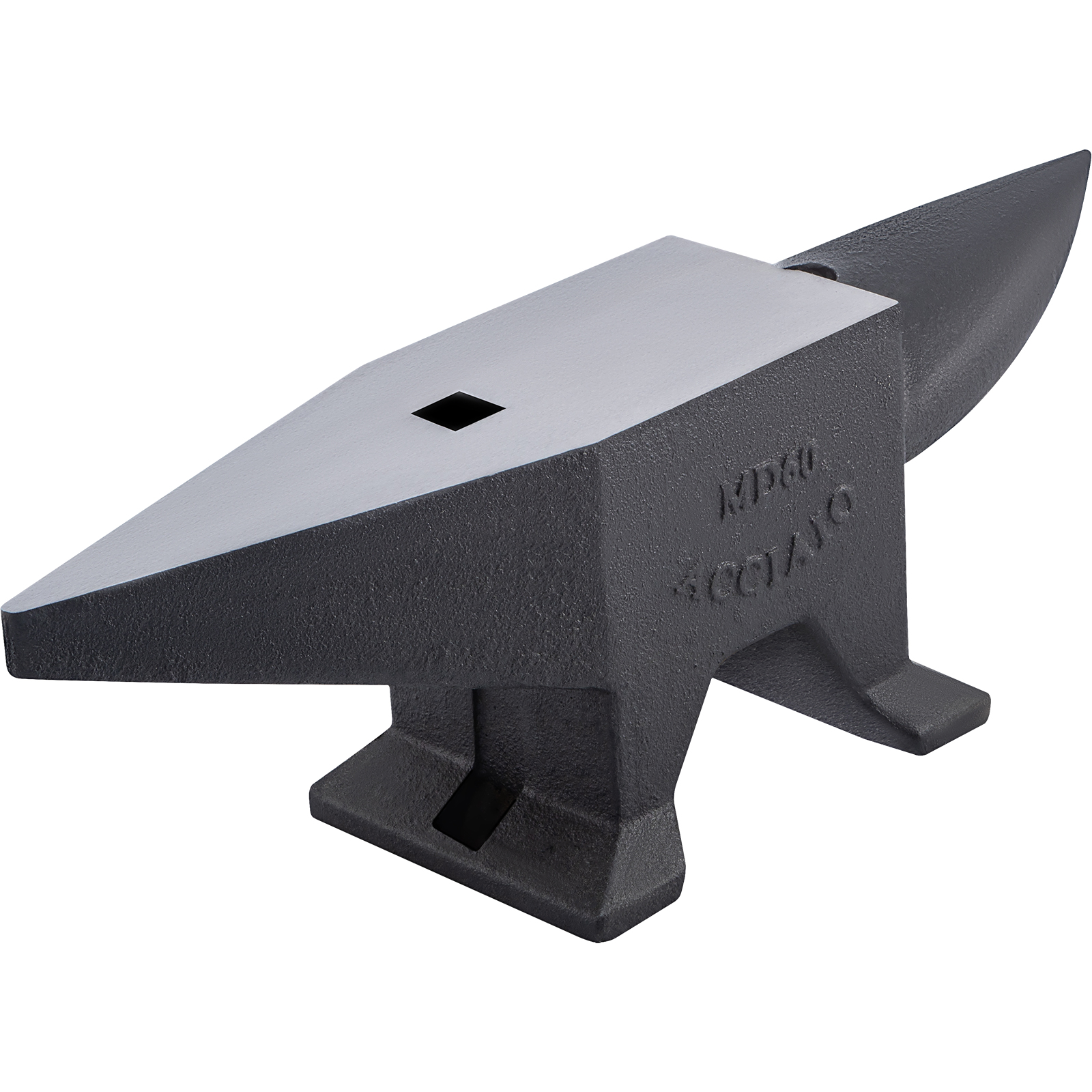 VEVOR cast iron anvil with black body, smooth flat surface, and tapered horn.