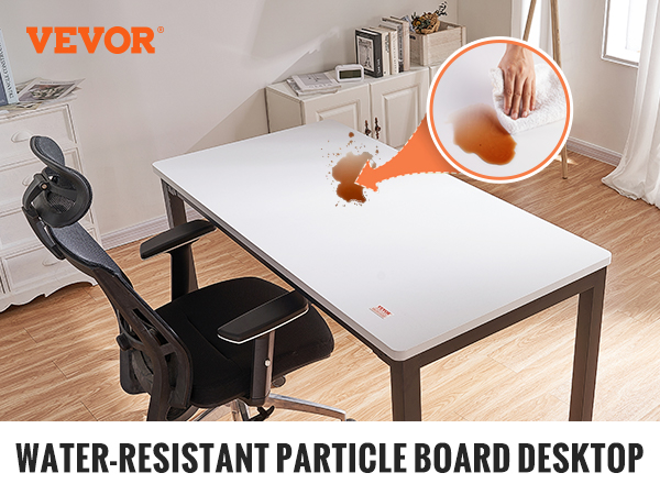 VEVOR standing desk countertop, waterproof and easy-to-clean surface with high durability and nontoxic material.