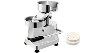 VEVOR burger press with handle and patty mold on white background.