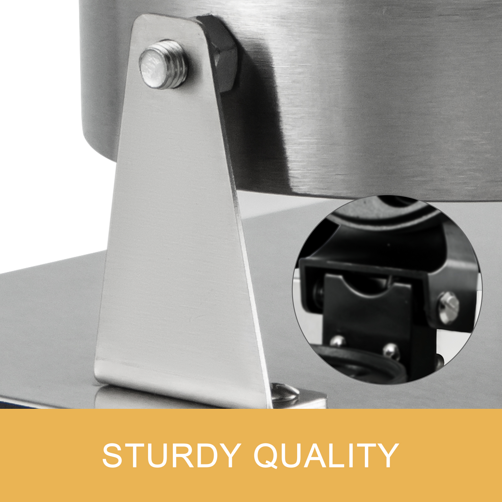 VEVOR commercial waffle maker showing strong build quality with metal components.