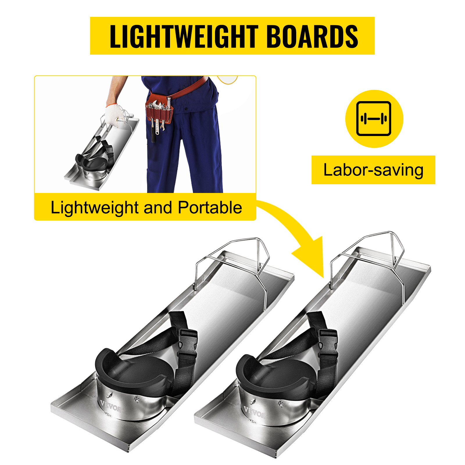 VEVOR concrete knee boards, lightweight and labor-saving tools.