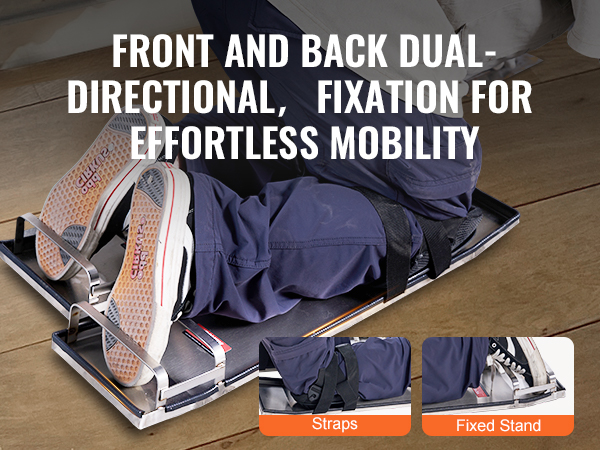 front and back dual-directional fixation for effortless mobility using VEVOR concrete knee boards.