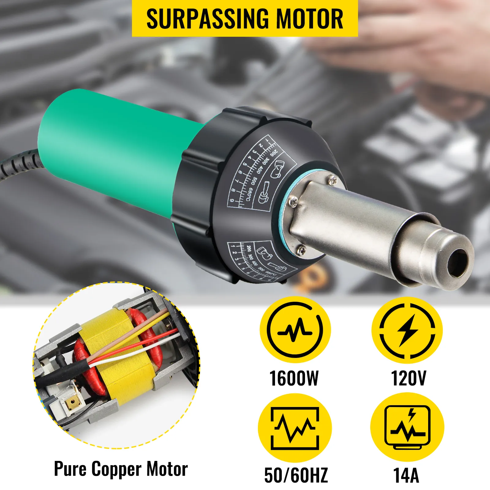 Buy Hot Air 1600W Plastic Welding Hot Air Blower Heat Torch Weld Heat Gun Plastic Welder Roofing Welder Kits For Geosynthics Waterproofing Sheets Membrane Banner For Crafts Shrink Wrapping Tubing