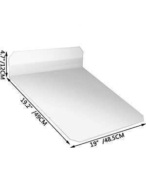 VEVOR plate compactor pad with dimensions 19.2" x 19" and 47.1" height.