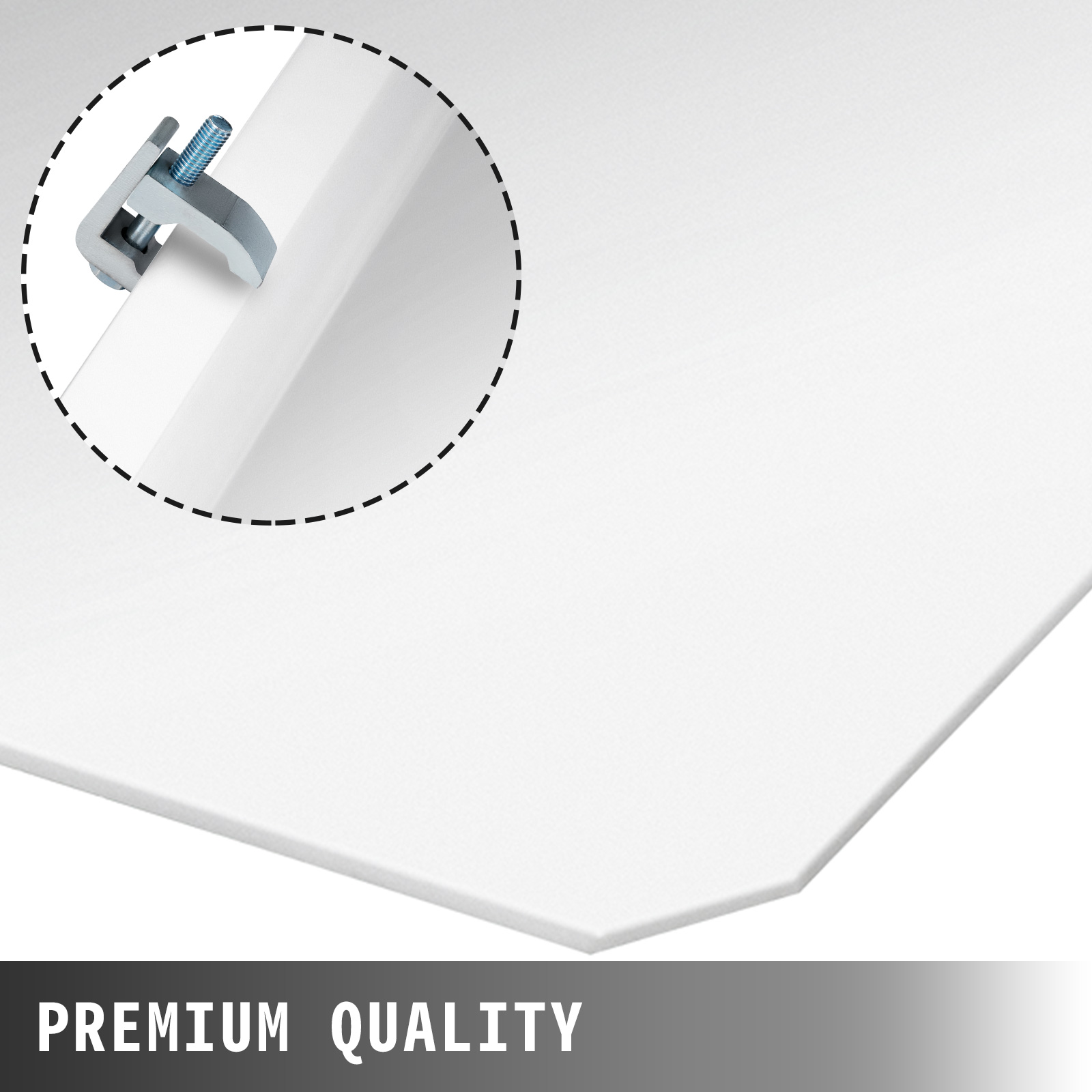 VEVOR plate compactor pad with premium quality material and secure bolt mechanism.