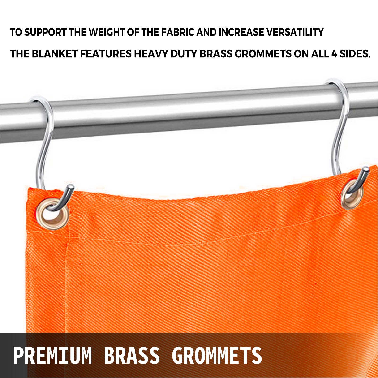 VEVOR welding blanket with heavy-duty brass grommets on all sides
