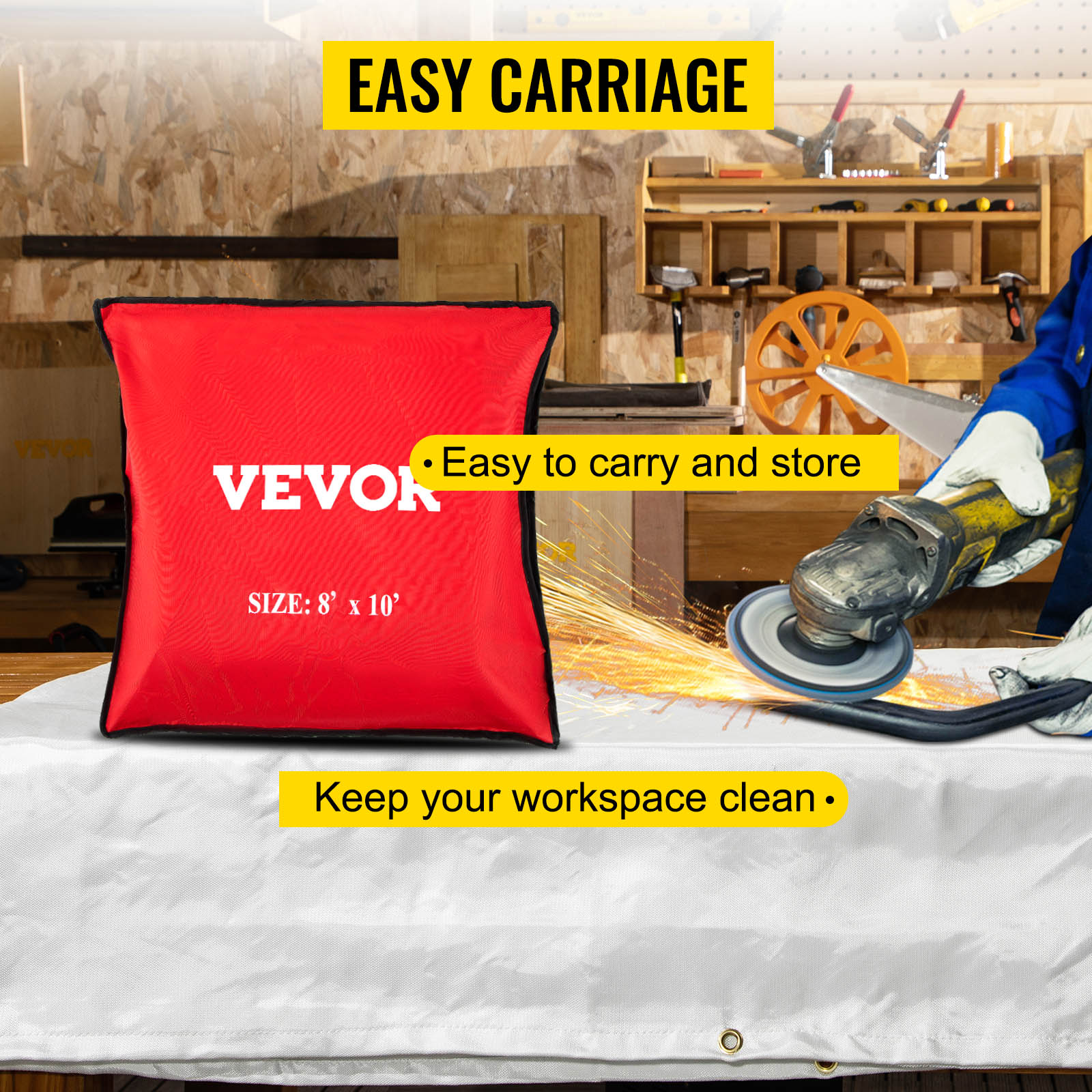VEVOR fire blankets, easy to carry and store, keep your workspace clean.